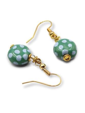 Kazuri Øreringe, Blue Lilac